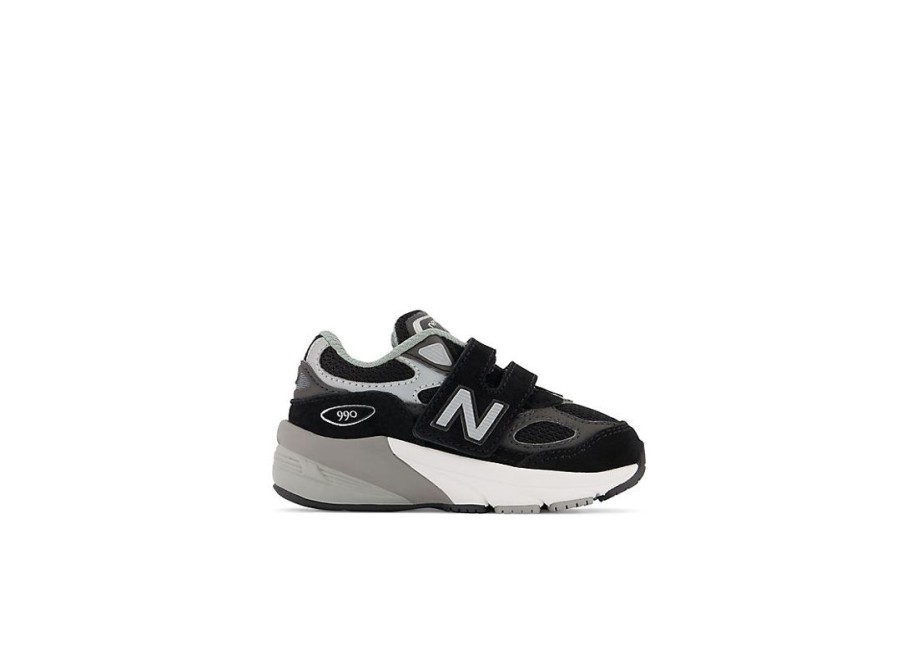 Kid New Balance Crib & Toddlers (Size - 10) | 990V6 Hook And Loop Black With Silver