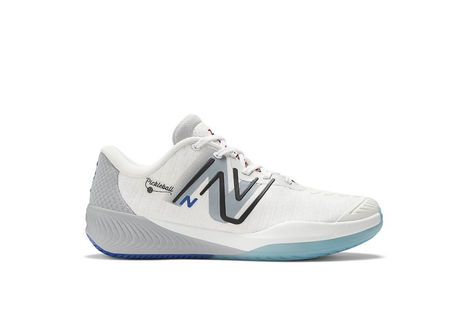 Men New Balance Tennis | Fuelcell 996V5 Pickleball White With Grey And Team Royal