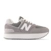 Women New Balance Lifestyle | 574+ Shadow Grey With Rain Cloud And White