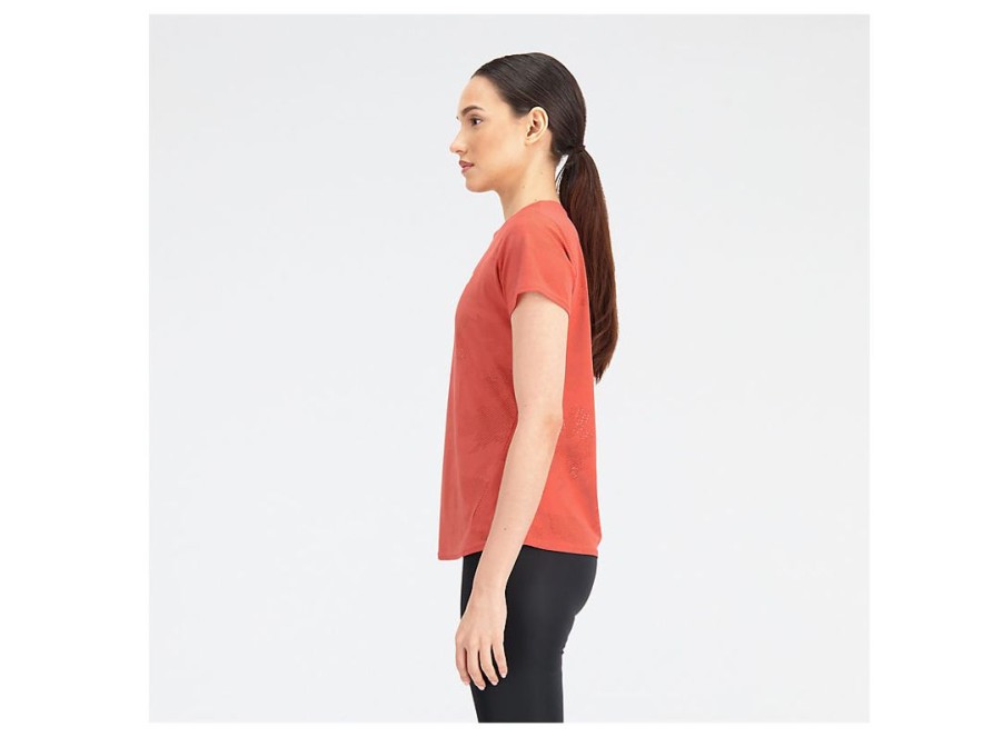 Women New Balance Shirts | Q Speed Jacquard Short Sleeve Astro Dust