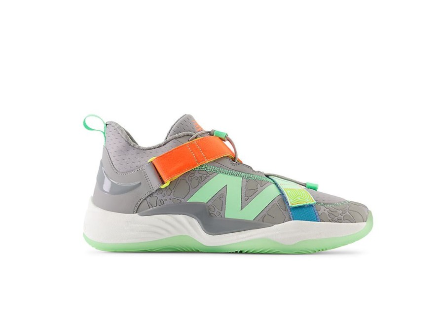 Men New Balance Lifestyle | Fuelcell Lindor 2 Pre-Game Team Away Grey With Electric Jade And Neon Dragonfly