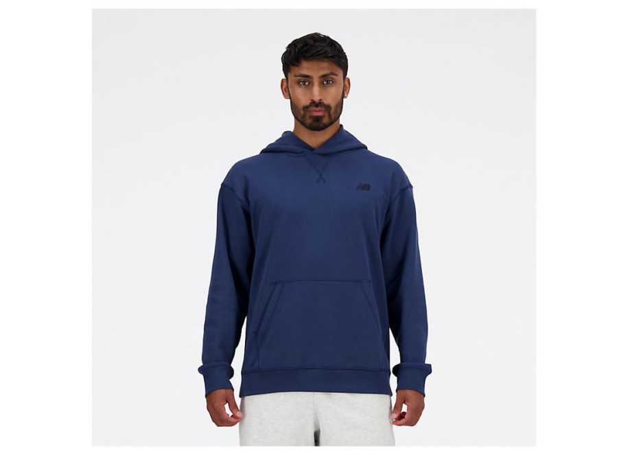 Men New Balance Hoodies & Sweatshirts | Athletics French Terry Hoodie Nb Navy