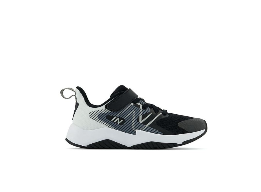 Kid New Balance Big Kids | Rave Run V2 Bungee Lace With Top Strap Black With White