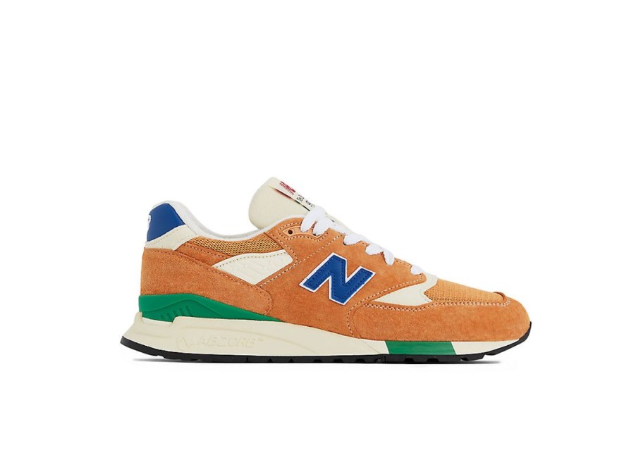 Men New Balance Lifestyle | Made In Usa 998 Orange With Royal