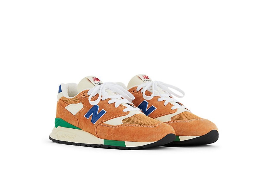 Men New Balance Lifestyle | Made In Usa 998 Orange With Royal