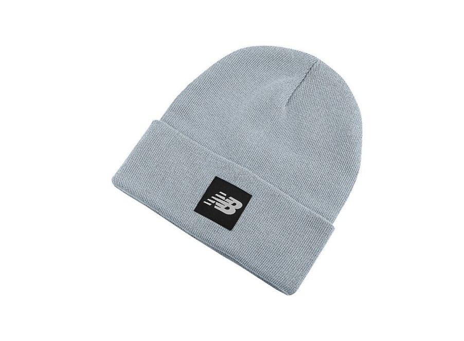 Men New Balance Hats & Gloves | Cuffed Beanie Flying Nb Logo Slate