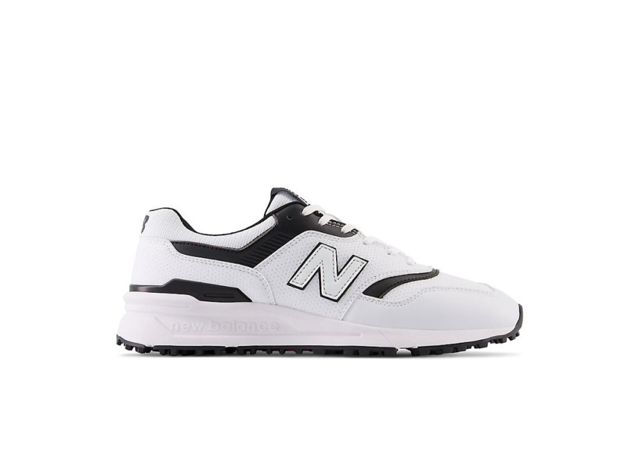 Men New Balance Golf | 997 Sl Golf Shoes White With Black