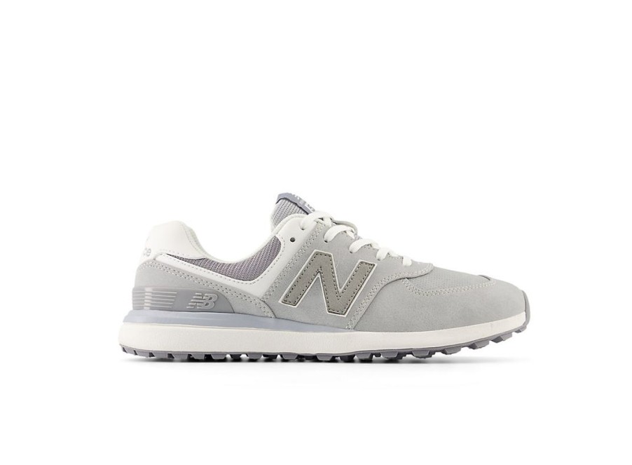 Women New Balance Golf | Women'S 574 Greens V2 Golf Shoes Light Grey With Grey