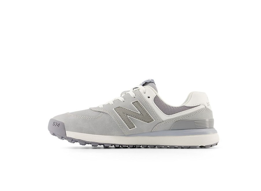 Women New Balance Golf | Women'S 574 Greens V2 Golf Shoes Light Grey With Grey