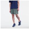 Men New Balance Shorts | Run For Life Printed Impact Run 5 Inch Short Deep Olive Green