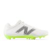 Men New Balance Lacrosse | Rush V4 Low White With Hi-Lite