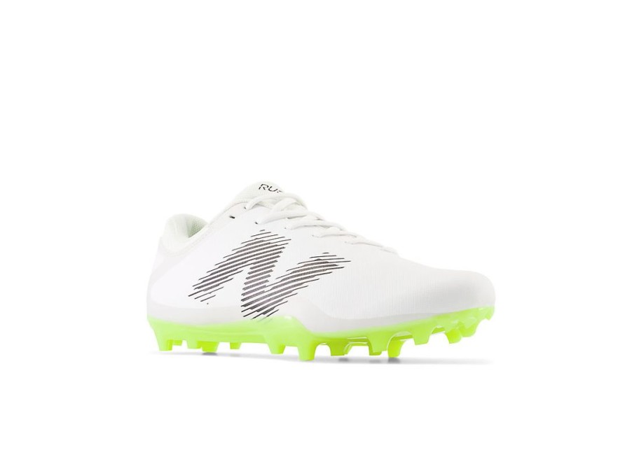 Men New Balance Lacrosse | Rush V4 Low White With Hi-Lite