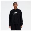 Women New Balance Hoodies & Sweatshirts | Sport Essentials French Terry Logo Hoodie Black