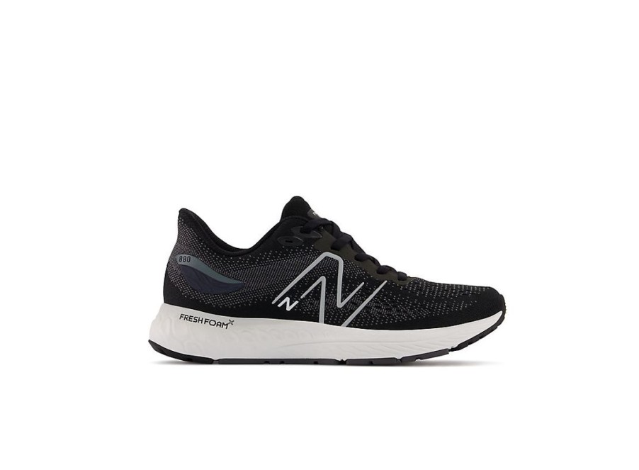 Kid New Balance Big Kids | Fresh Foam X 880V12 Black With Spring Tide And Ocean Grey