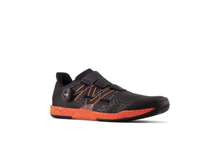 Men New Balance Training | Minimus Tr Boa® Blacktop With Blaze Orange