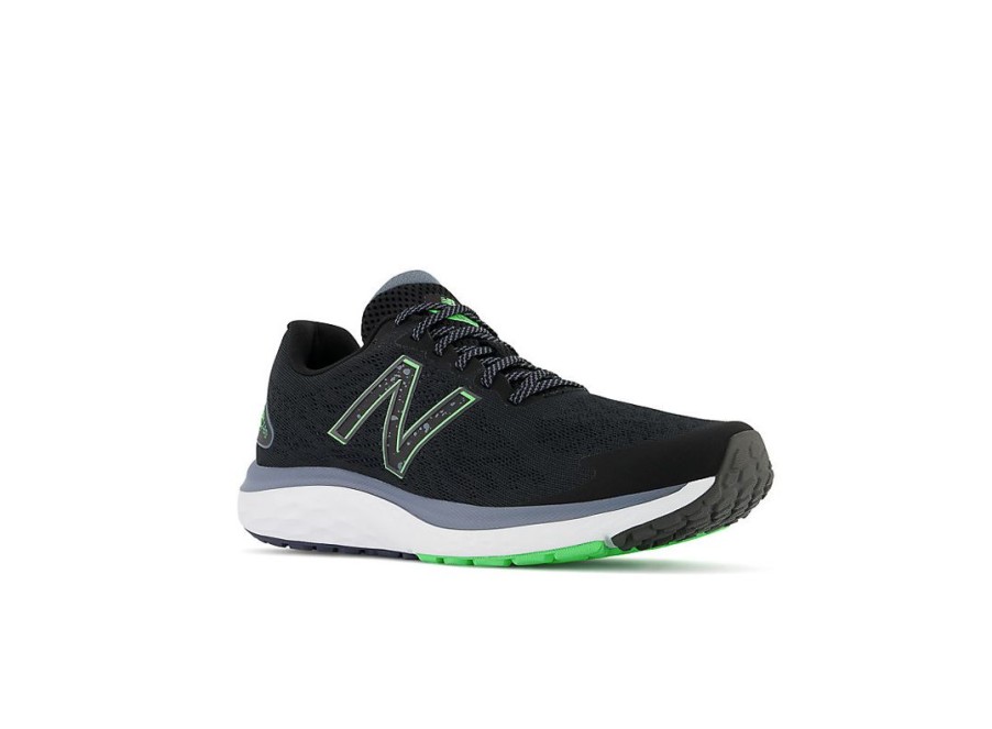 Men New Balance Running | Fresh Foam 680V7 Black With Vibrant Spring