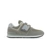 Kid New Balance Little Kids | 574 Core Hook & Loop Grey With White