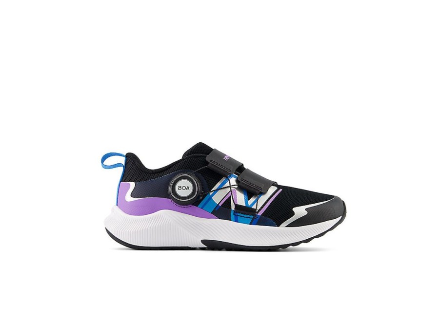 Kid New Balance Little Kids | Dynasoft Reveal V4 Boa® Black With Purple Fade And Spice Blue