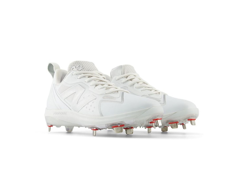 Women New Balance Softball | Fuelcell Romero Duo White With Silver Metalic