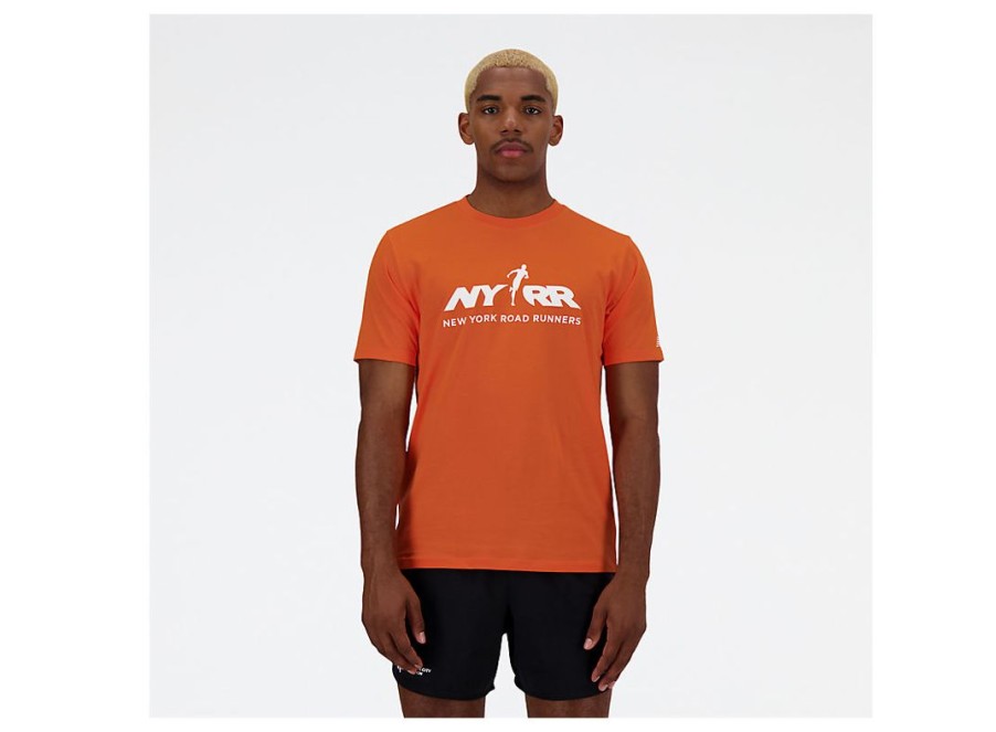 Men New Balance Shirts | Run For Life Graphic T-Shirt Sun Kissed