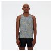 Men New Balance Shirts | Run For Life Printed Singlet Multi Colors