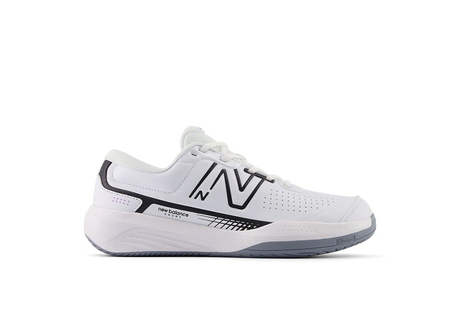 Men New Balance Tennis | 696V5 White With Spice Blue