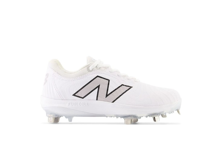 Women New Balance Softball | Fuelcell Fuse V4 Metal Optic White With Raincloud