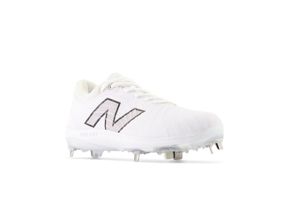 Women New Balance Softball | Fuelcell Fuse V4 Metal Optic White With Raincloud