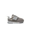 Kid New Balance Crib & Toddlers (Size - 10) | 574 New-B Hook & Loop Rain Cloud With Silver Metallic