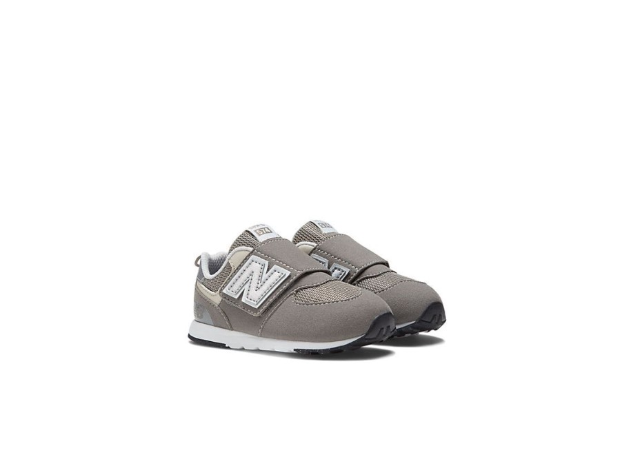 Kid New Balance Crib & Toddlers (Size - 10) | 574 New-B Hook & Loop Rain Cloud With Silver Metallic