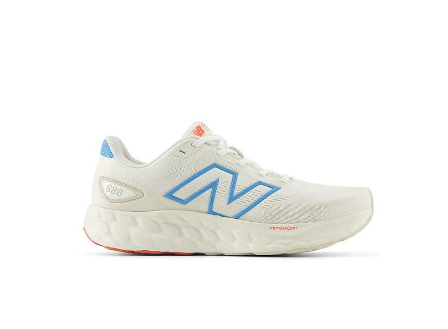 Women New Balance Running | Fresh Foam 680V8 Sea Salt With Lime Leaf And Coastal Blue