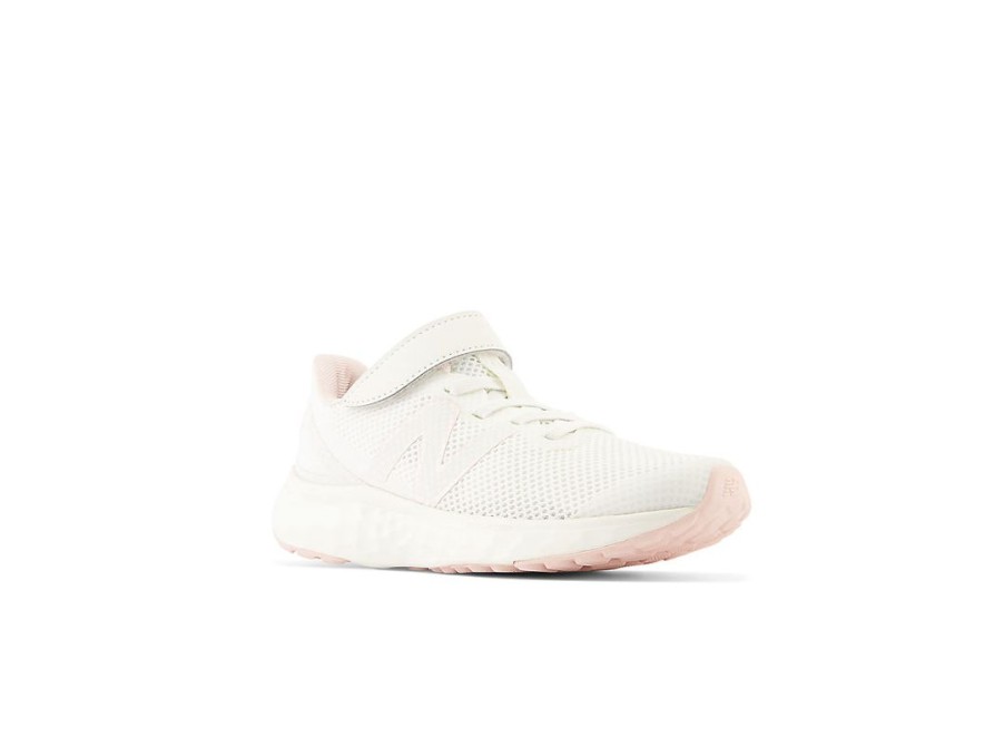 Kid New Balance Little Kids | Fresh Foam Arishi V4 Bungee Lace With Top Strap Sea Salt With Quartz Pink