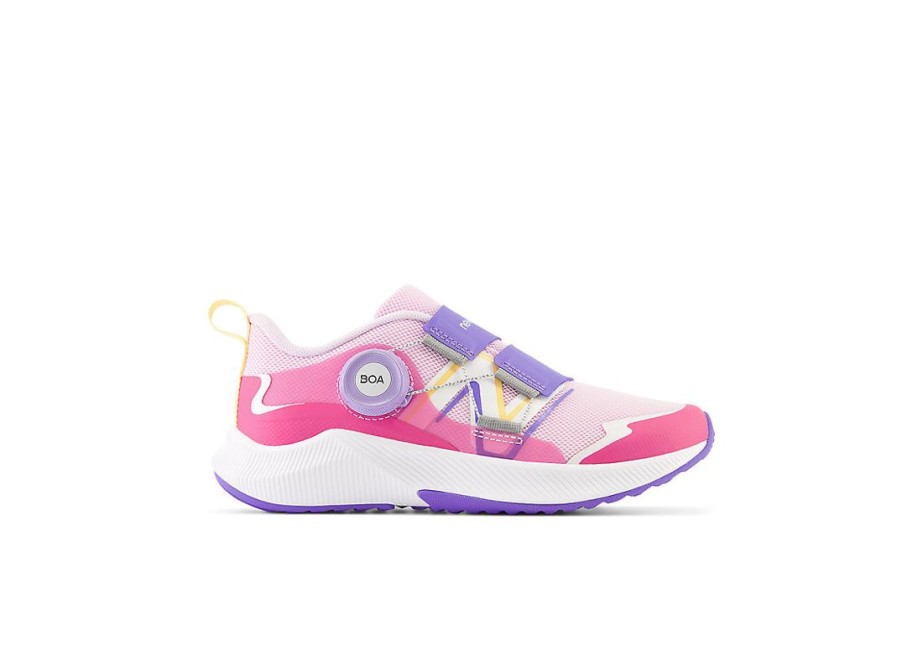 Kid New Balance Little Kids | Dynasoft Reveal V4 Boa® Light Raspberry With Hi-Pink And Electric Indigo