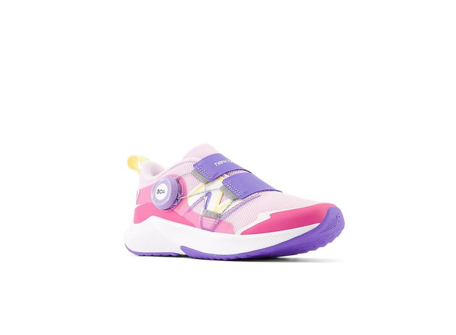 Kid New Balance Little Kids | Dynasoft Reveal V4 Boa® Light Raspberry With Hi-Pink And Electric Indigo