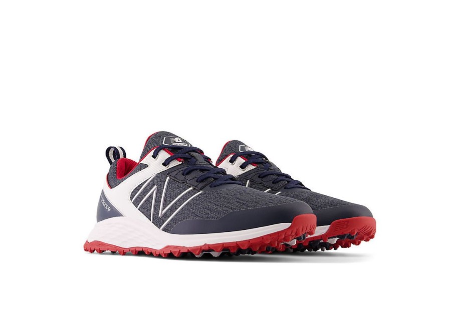 Men New Balance Golf | Fresh Foam Contend Golf Shoes Navy With Red