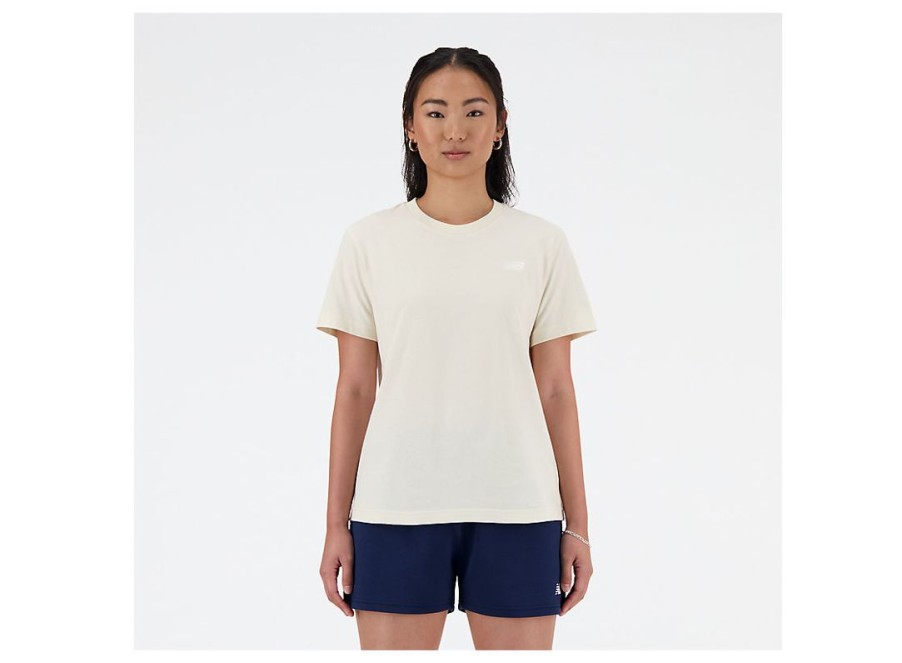 Women New Balance Shirts | Sport Essentials Jersey T-Shirt Linen