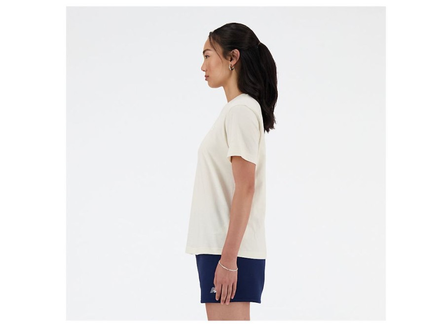 Women New Balance Shirts | Sport Essentials Jersey T-Shirt Linen