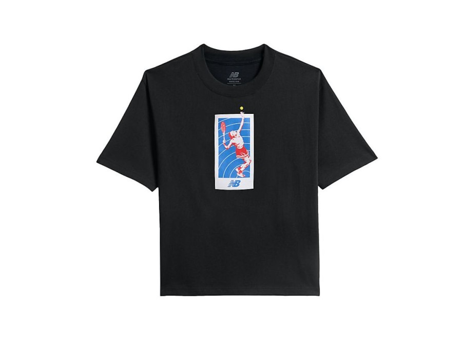 Men New Balance Graphic T-Shirts | Coco Gauff Melbourne T Shirt Black