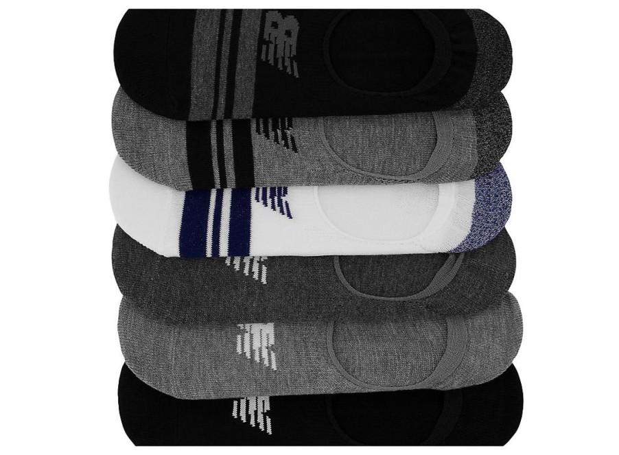 Men New Balance Socks | Ultra Low No Show Socks 6 Pack Black Multi