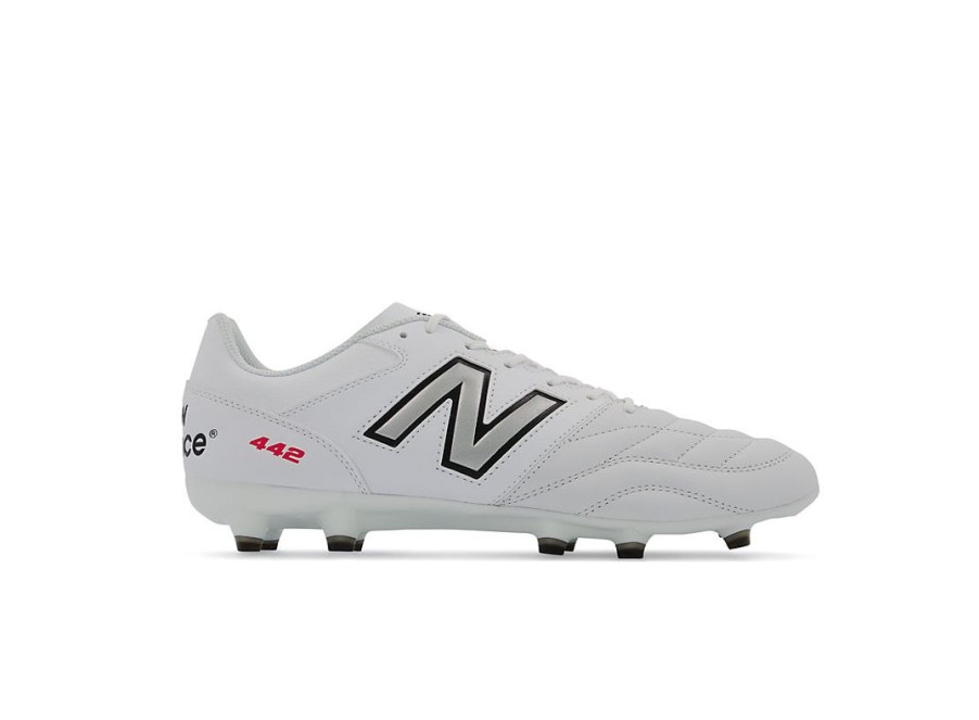 Men New Balance Soccer | 442 V2 Team Fg White With Black