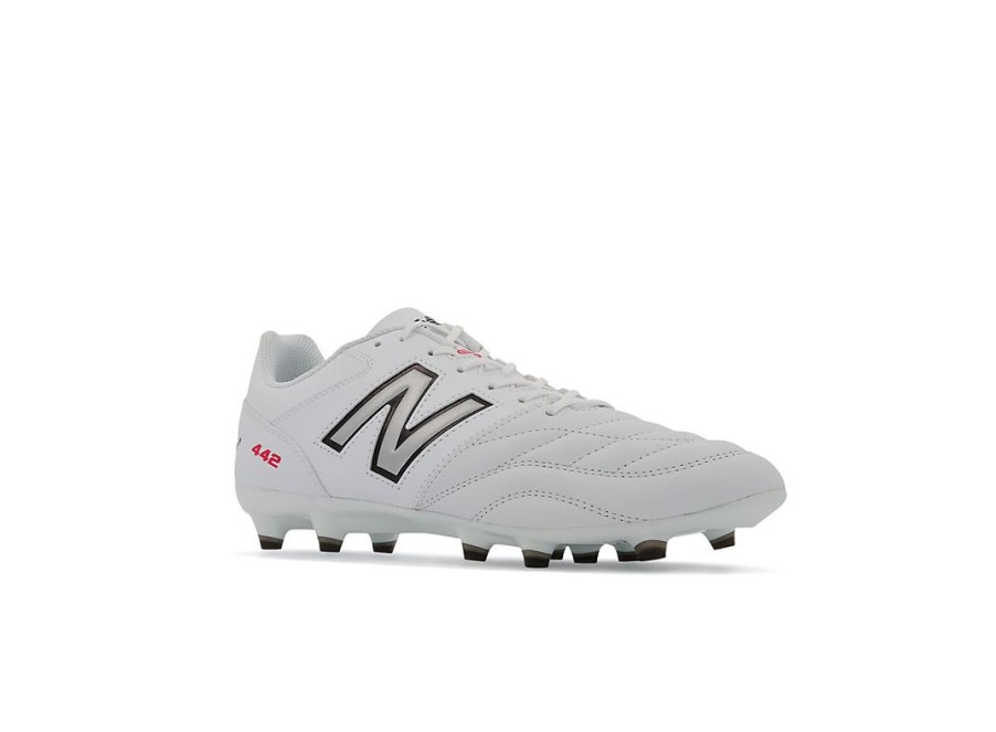 Men New Balance Soccer | 442 V2 Team Fg White With Black