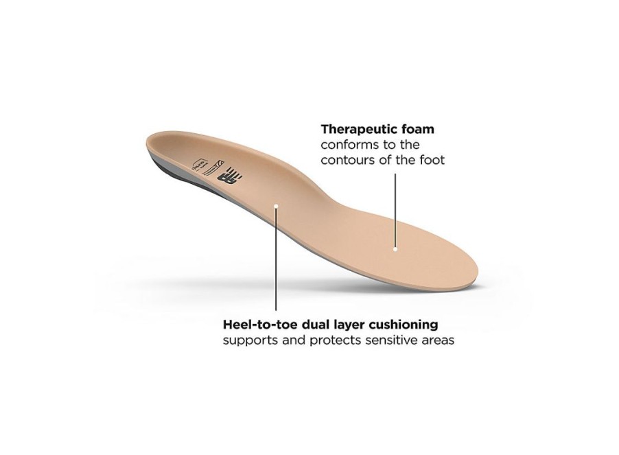 Men New Balance Insoles | Therapeutic Cushion Black With Grey