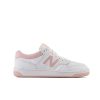 Kid New Balance Big Kids | 480 White With Orb Pink