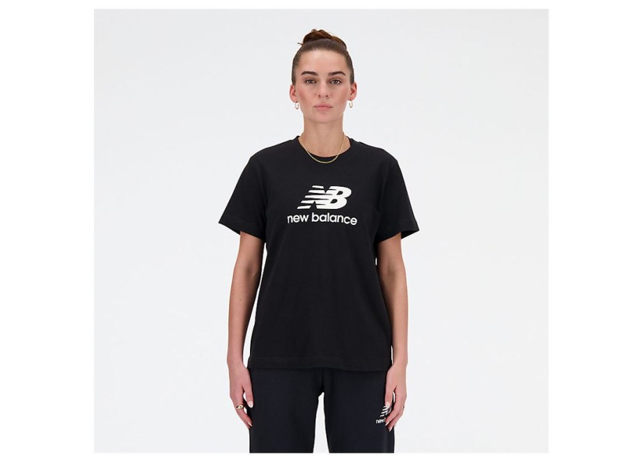 Men New Balance Graphic T-Shirts | Sport Essentials Jersey Logo T-Shirt Black