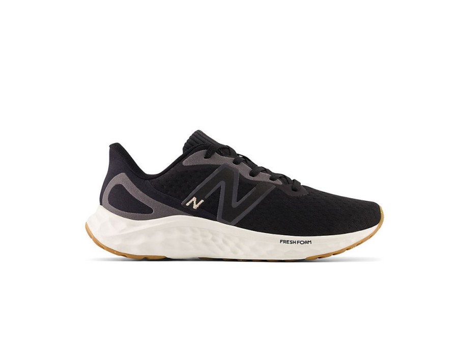 Women New Balance Running | Fresh Foam Arishi V4 Black With Light Gold Metallic And Gum 020