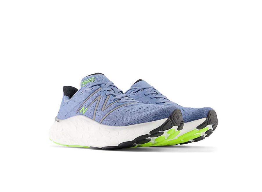 Men New Balance Running | Fresh Foam X More V4 Mercury Blue With Dark Silver Metallic