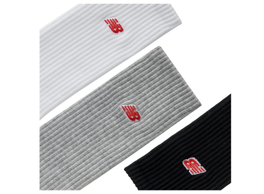 Men New Balance Socks | Nb Patch Logo Crew 3 Pairs White Multi