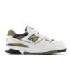 Men New Balance Lifestyle | 550 White With Dark Olivine And Black