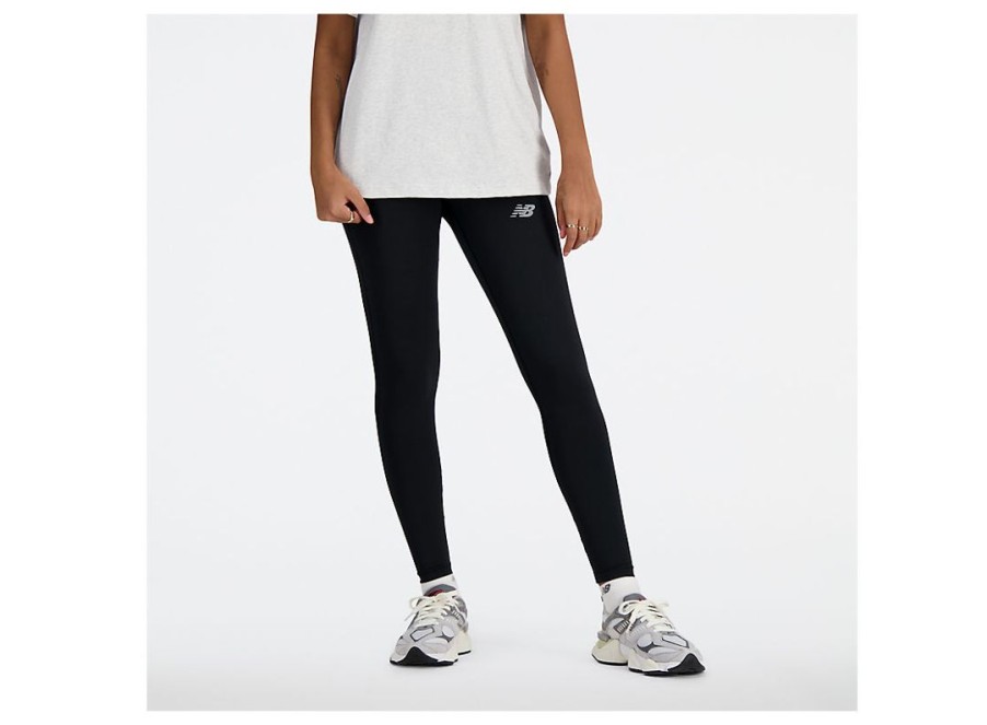 Women New Balance Leggings | Nb Sleek High Rise Legging 27 Black