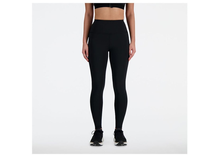 Women New Balance Leggings | Nb Sleek High Rise Legging 27 Black